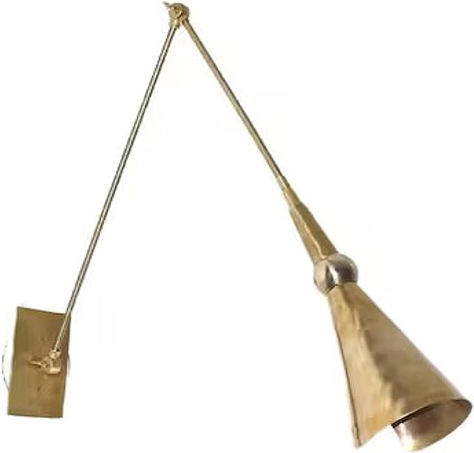 Brass Ball Shade Wall Lamp Antique Patina