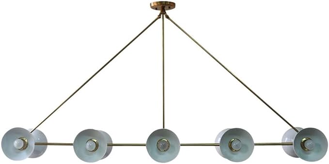10-Light Raw Brass Chandelier Blackened Brass