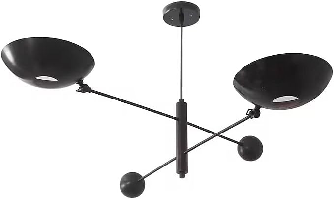 2-Light Sputnik Pendant Classic Antique Brass