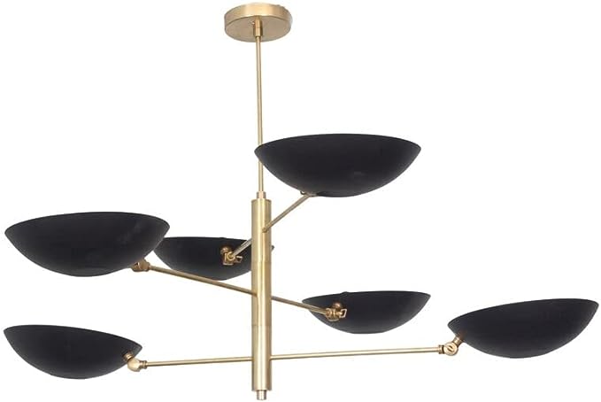 6-Light Sputnik Pendant Brushed Brass